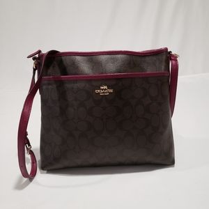 Coach Signature Monogram Crossbody Purse